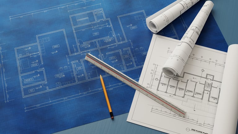 Architecture drafting drawing concept