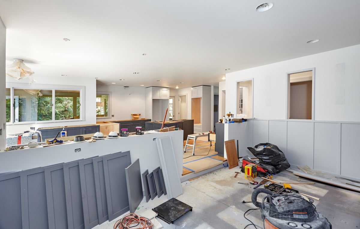 Kitchen renovation with painted cabinets and modern updates