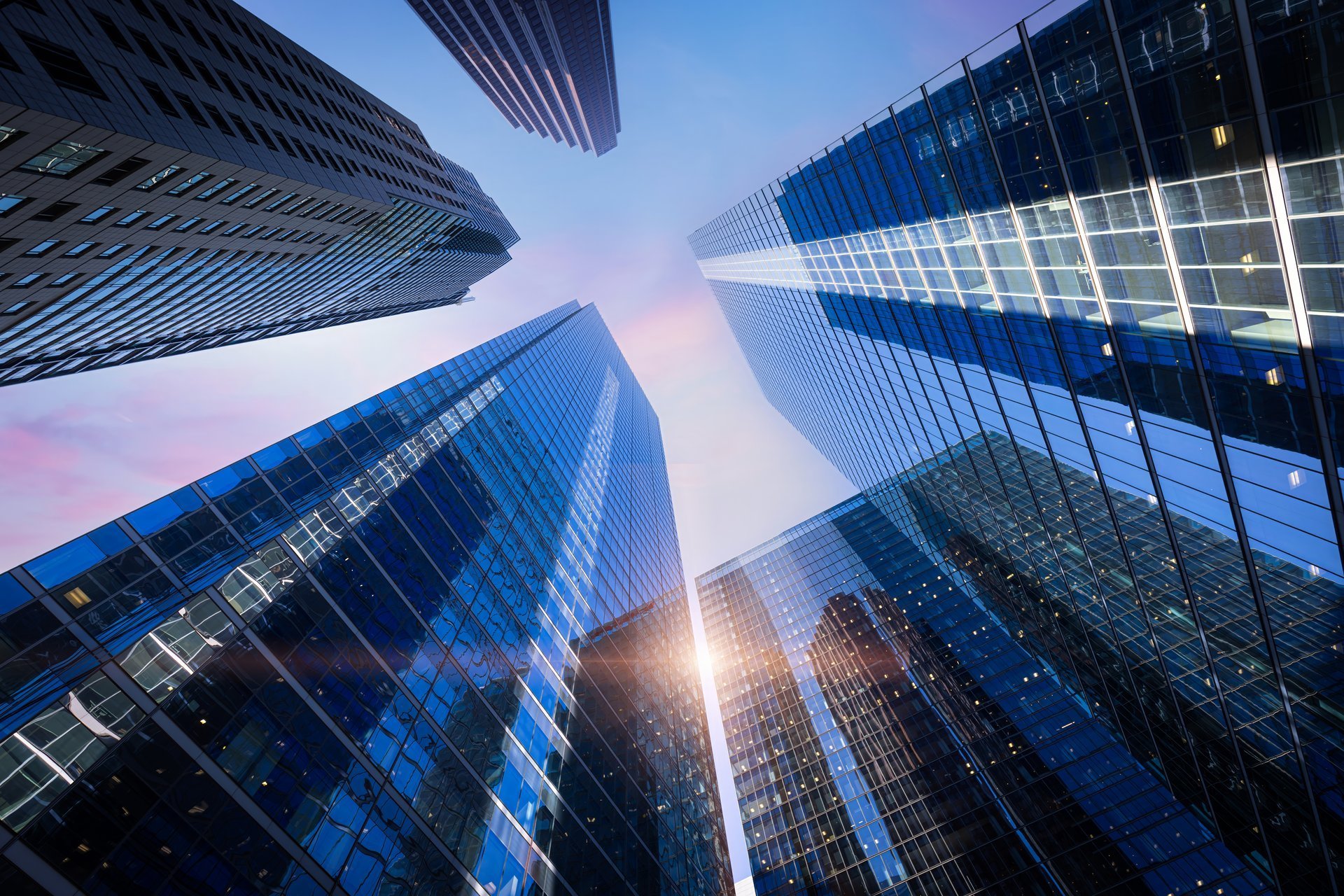Toronto financial district skyline panorama with luxury condos and financial offices